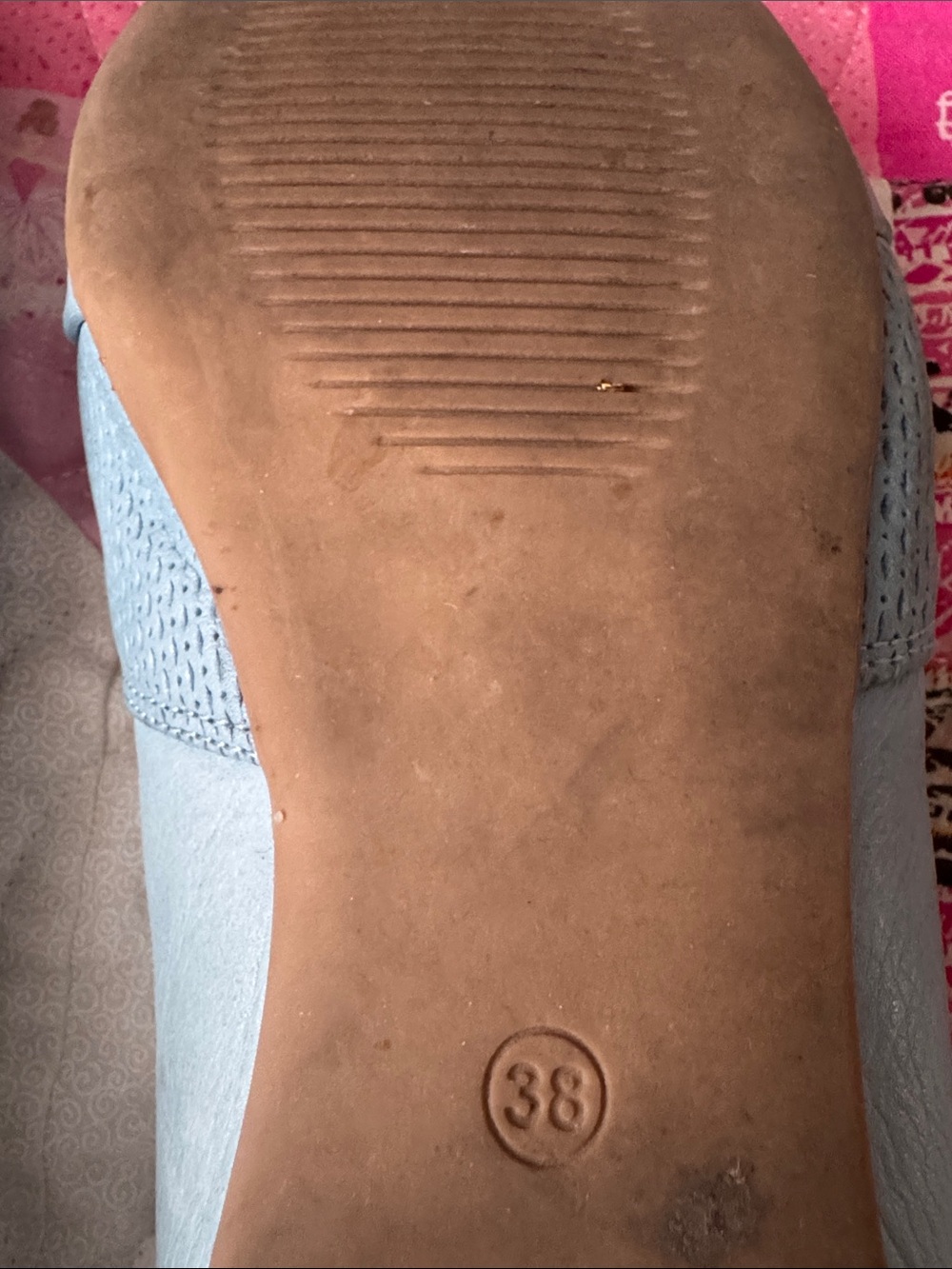 Bueno Light Blue Leather Ballet Flats. Size 38. - Picture 8 of 10
